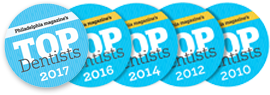 Philadelphia Magazine Top Dentist Awards 2010-2017