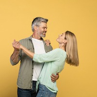 man and woman dancing