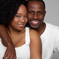 African American Man & Woman Smiling