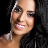 Beautiful young smiling hispanic woman